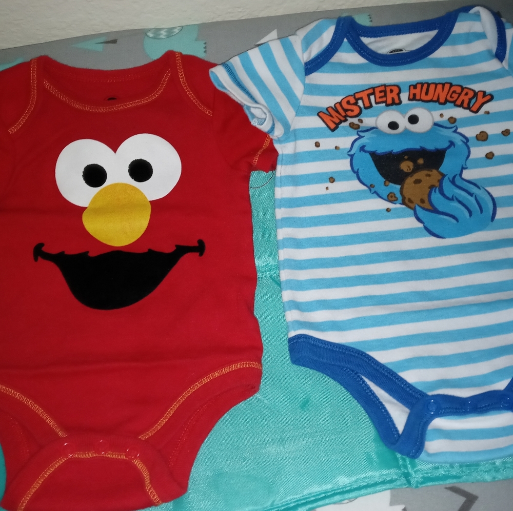 Elmo & Cookie Monster Onesies